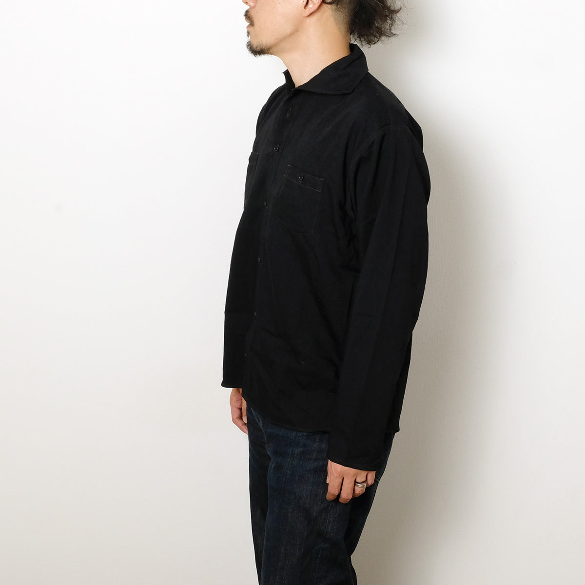 OLD JOE BRAND - CAMP COLLAR MARINE SHIRTS - Long-Sleeve - Black