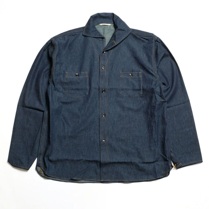 OLD JOE BRAND - CAMP COLLAR MARINE SHIRTS - Long-Sleeve - Indigo - 261OJ-SH05