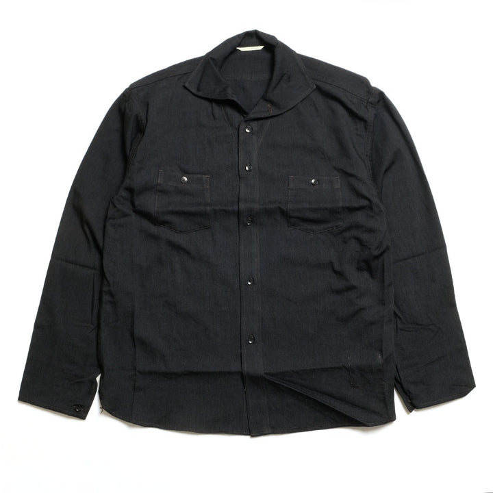 OLD JOE BRAND - CAMP COLLAR MARINE SHIRTS - Long-Sleeve - Black - 261OJ-SH05