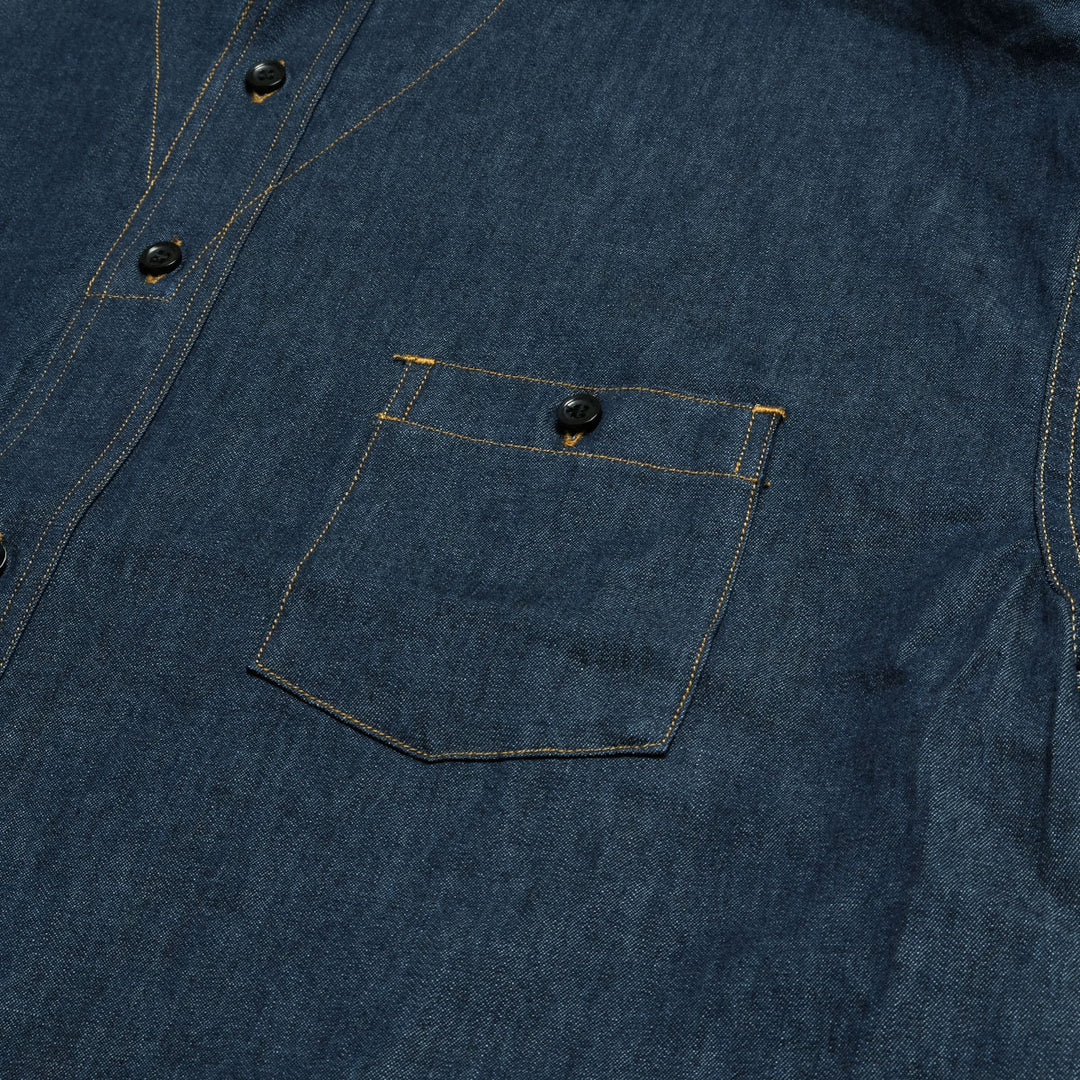 OLD JOE BRAND - CAMP COLLAR MARINE SHIRTS - Long-Sleeve - Indigo - 261OJ-SH05