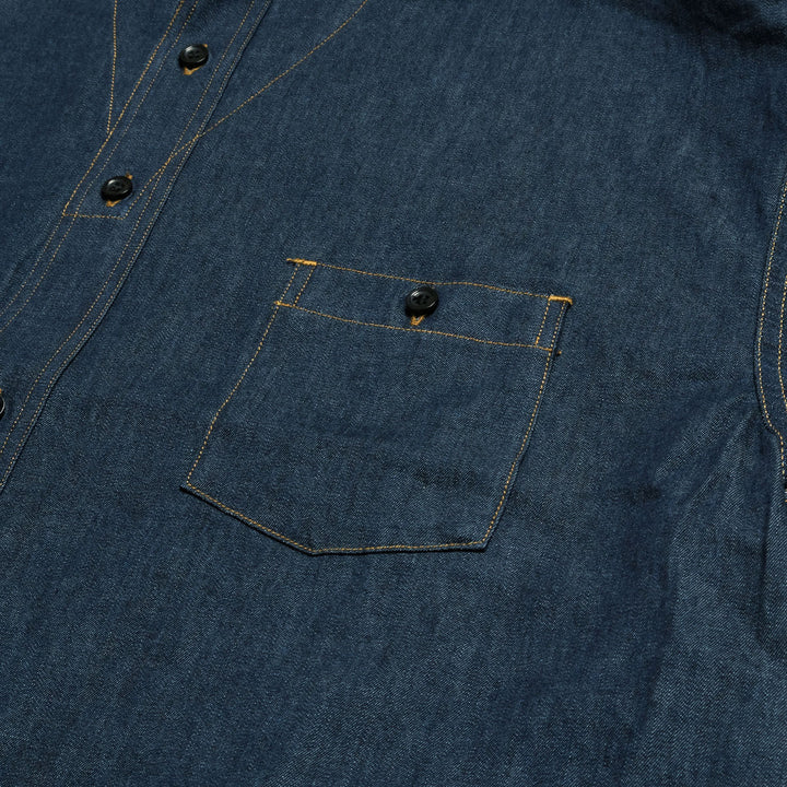 OLD JOE BRAND - CAMP COLLAR MARINE SHIRTS - Long-Sleeve - Indigo - 261OJ-SH05