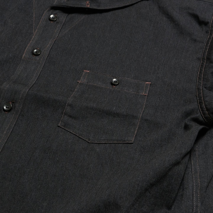 OLD JOE BRAND - CAMP COLLAR MARINE SHIRTS - Long-Sleeve - Black - 261OJ-SH05