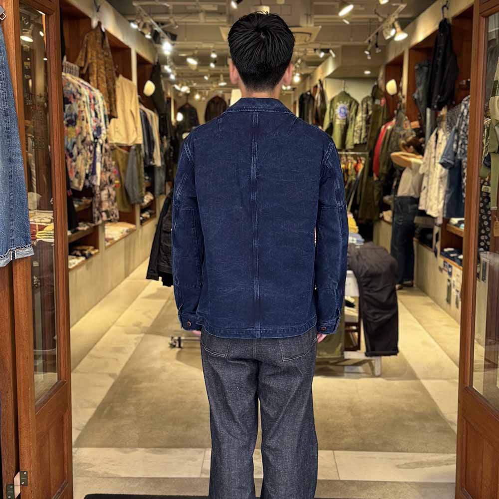 Soundman - US ARMY COMBAT JK - Delaware - Indigo Dyed Sashiko Style Dobby - 493M-655A