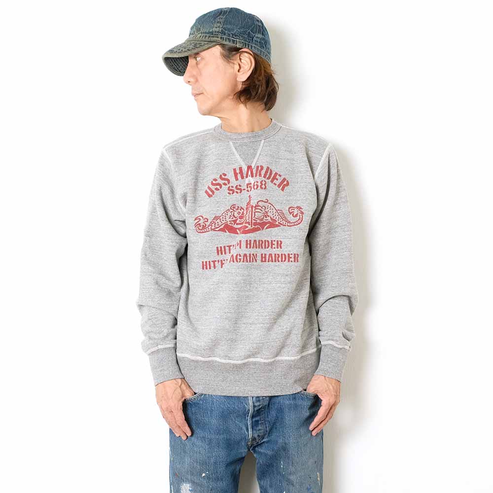 BUZZ RICKSON'S - SET-IN CREW SWEAT - USS HARDER - BR69500