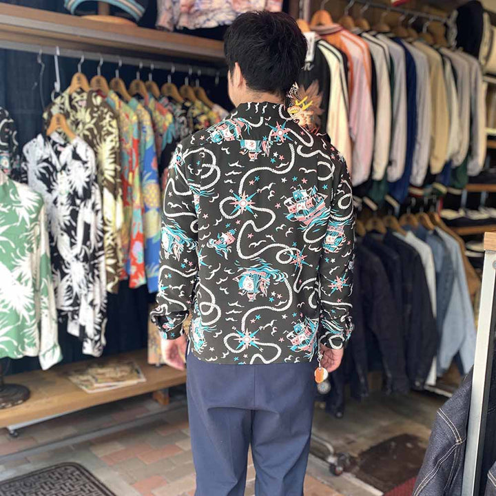 SUN SURF - STORE LIMITED - L/S RAYON HAWAIIAN SHIRT - AGE OF DISCOVERY - SS39429LS