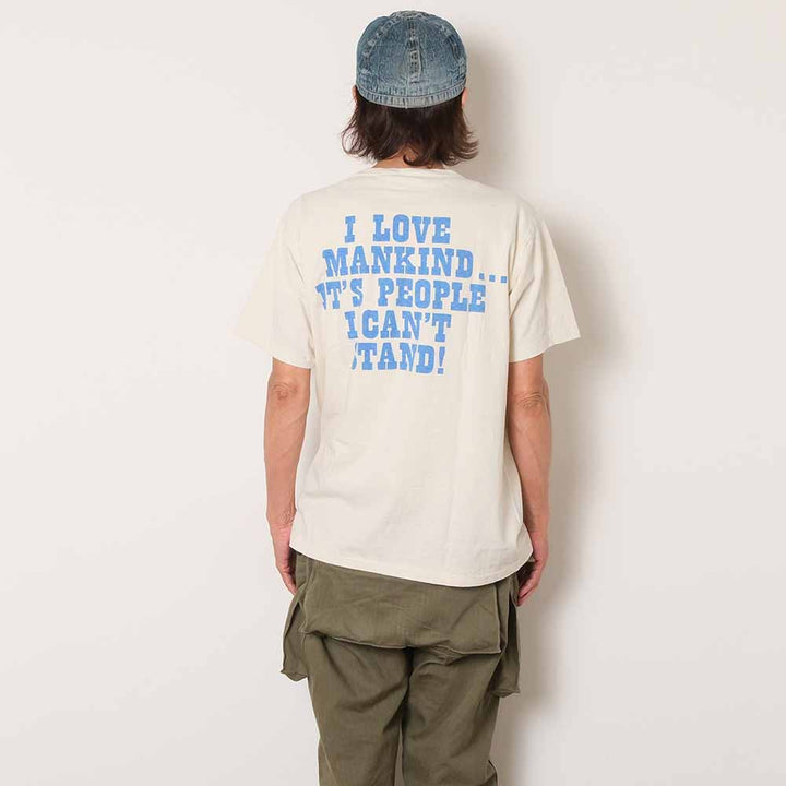 WAREHOUSE - S/S T-SHIRT - LOVE MANKIND... - LINUS - YP126S-4