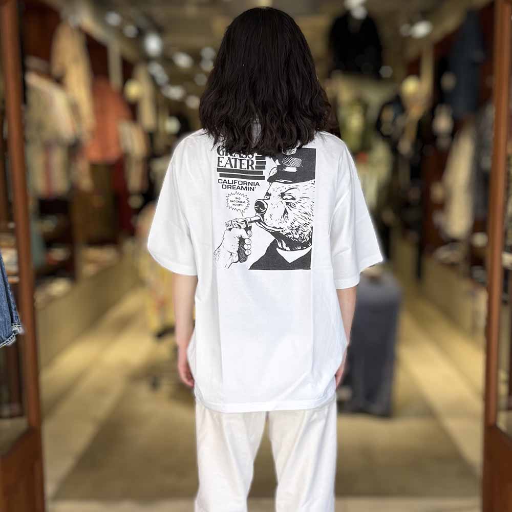 BARNS - 16/-BD LOOSE TUBE S/S T-SHIRT PIGMENT DYE - GRASS EATER - BR-25262