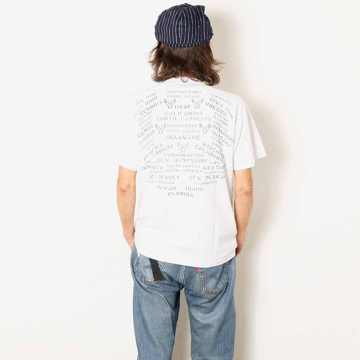 BUZZ RICKSON'S - S/S T-SHIRT - AIR BASE STENCIL - BR79779