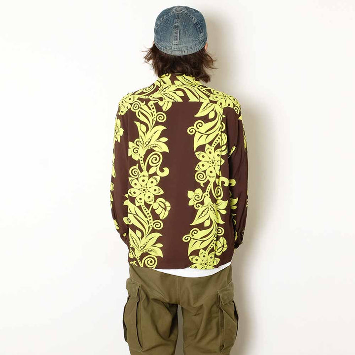 SUN SURF - STORE LIMITED - L/S RAYON HAWAIIAN SHIRT - PICTOGRAPH FLOWER - SS39616LS