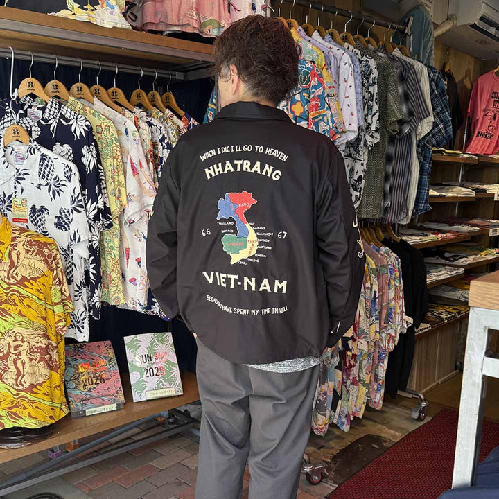 TAILOR TOYO - Late 1960s Style Cotton Vietnam Jacket - VIETNAM MAP - TT15977