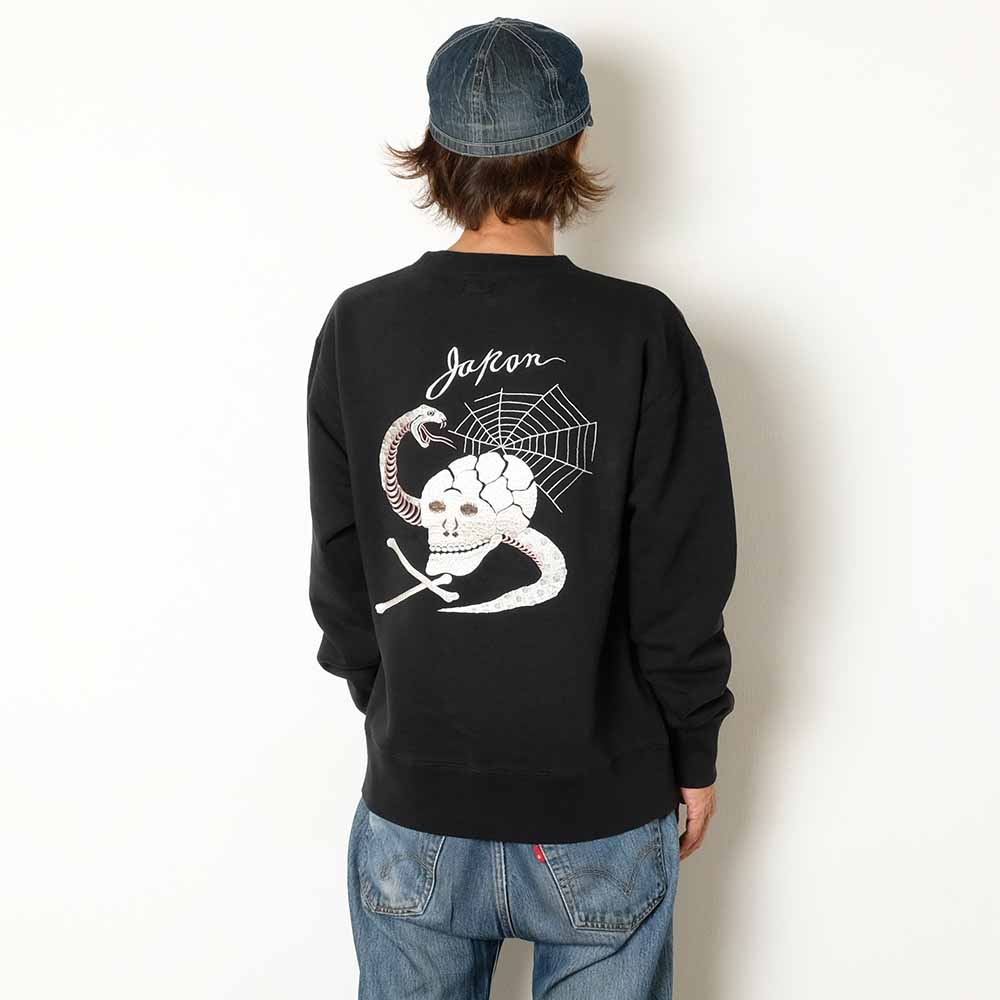 TAILOR TOYO - SUKA CREW SWEAT EMBROIDERED - SKULL ＆ SNAKE - TT69650