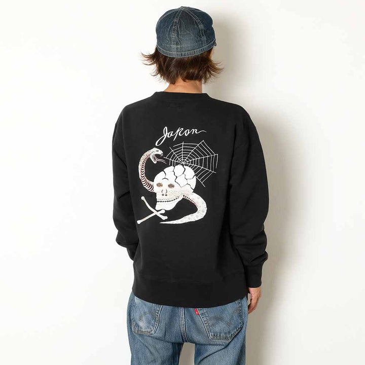 TAILOR TOYO - SUKA CREW SWEAT EMBROIDERED - SKULL ＆ SNAKE - TT69650