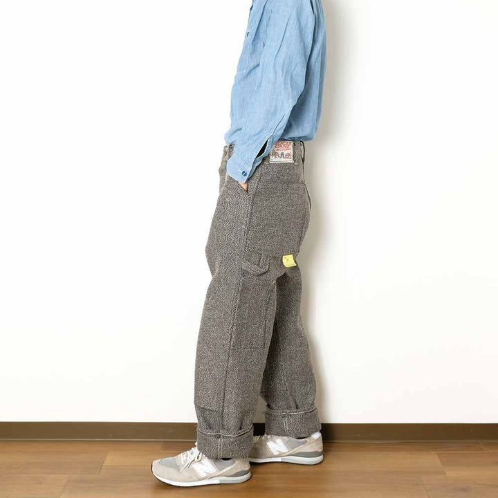 SUGAR CANE - FICTION ROMANCE - 16.7oz. INDIGO TWEED WORK PANTS - SC42609