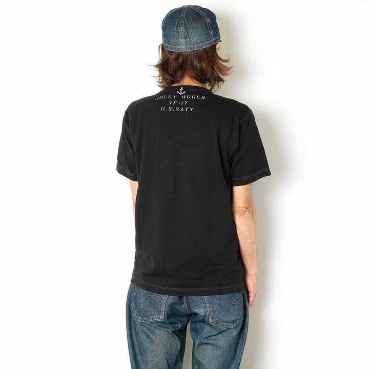 BUZZ RICKSON'S - SLUB YARN T-SHIRT - VF-17 JOLLY ROGER - BR79561