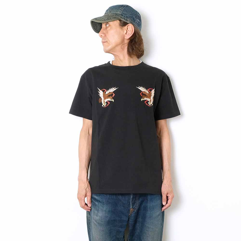 TAILOR TOYO - S/S SUKA T-SHIRT - EMBROIDERED - EAGLE - TT79587