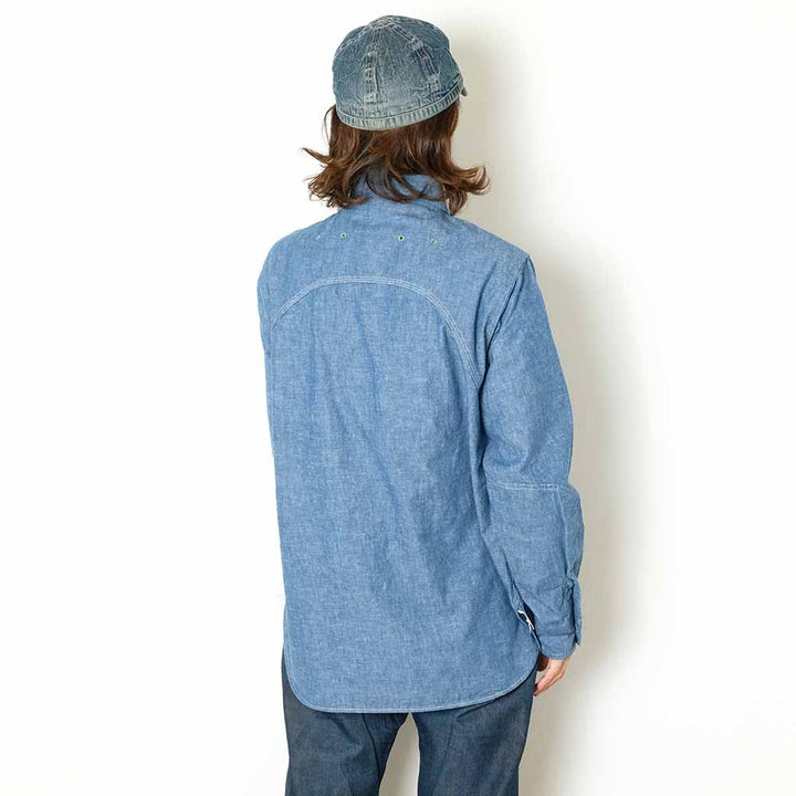 WAREHOUSE - VENTILATION TRIPLE STITCH CHAMBRAY SHIRTS - 3064-25