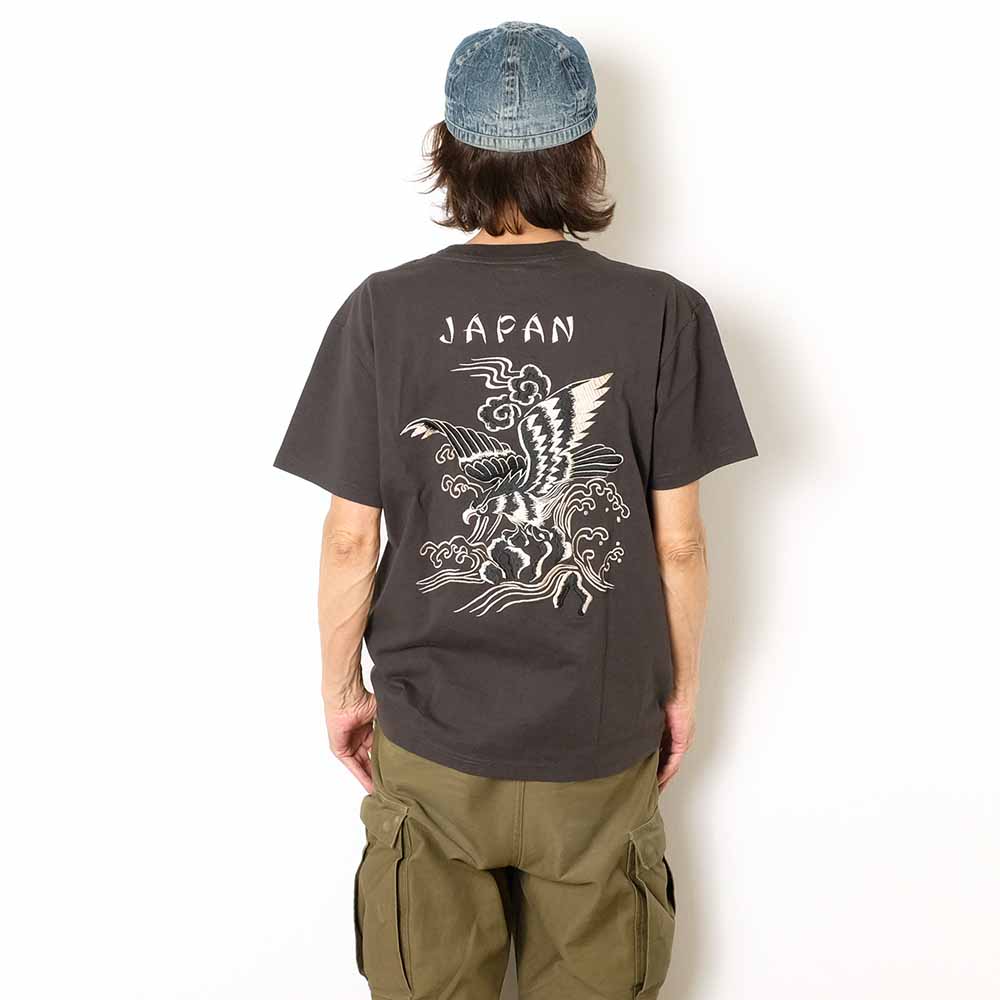 TAILOR TOYO - S/S SUKA T-SHIRT - EMBROIDERED - EAGLE - TT79742