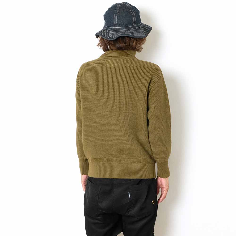 BUZZ RICKSON'S - SWEATERS, WOOL, TURTLE NECK, O.D. - BUZZ RICKSON KNITTING MILLS - BR90258