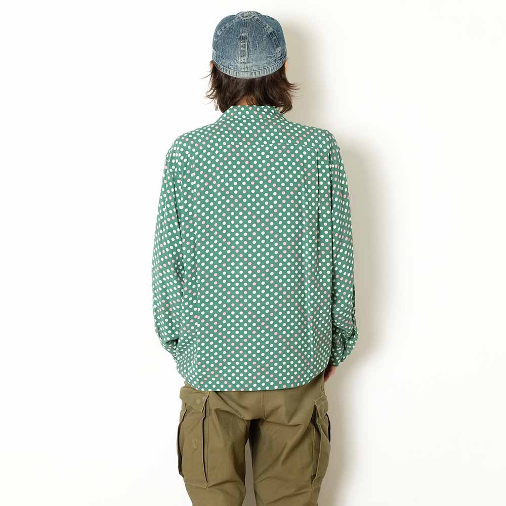 STAR OF HOLLYWOOD - HIGH DENSITY RAYON L/S OPEN SHIRT - POLKA DOT - SH29709