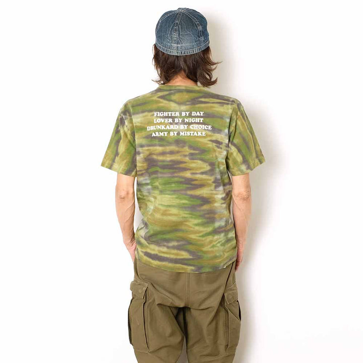 BUZZ RICKSON'S - SLUB YARN T-SHIRT - THE DYE CAMOUFLAGE - BR79733