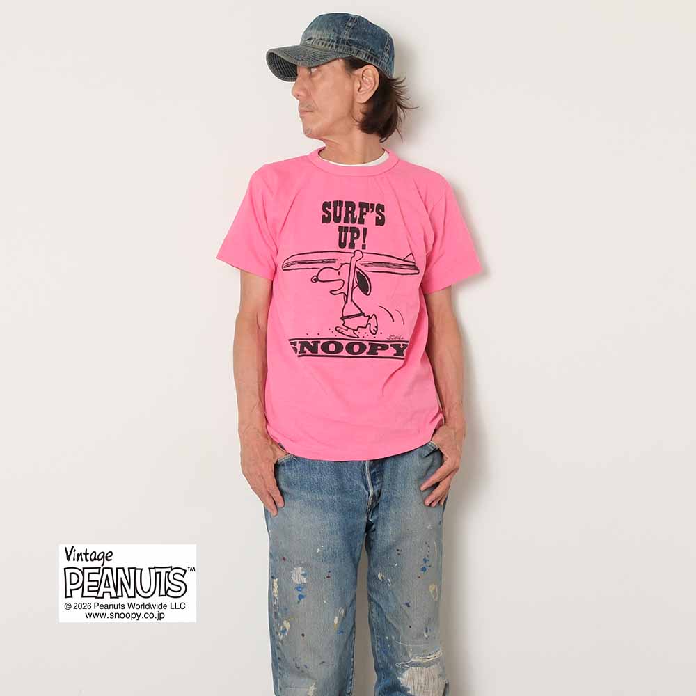 WAREHOUSE - S/S T-SHIRT - SURF’S UP - SNOOPY - YP126S-1