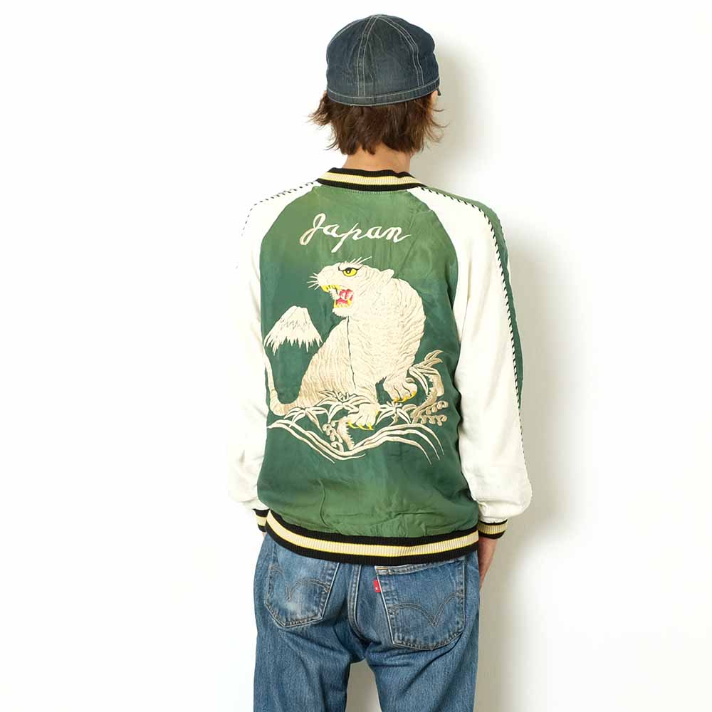 TAILOR TOYO - Acetate Souvenir Jacket - WHITE TIGER x LANDSCAPE - (AGING MODEL) - TT15545-145