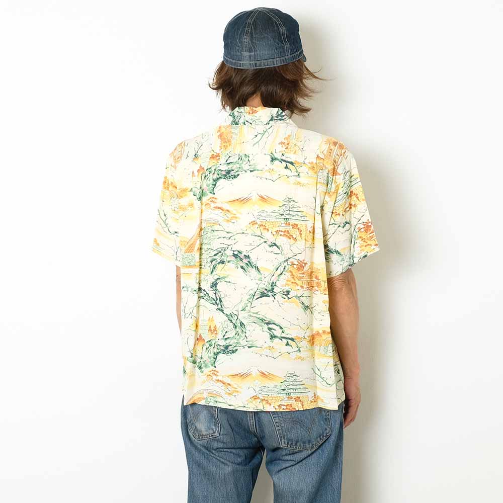 SUN SURF - RAYON HAWAIIAN SHIRT - SCENERY OF JAPAN - SS39422