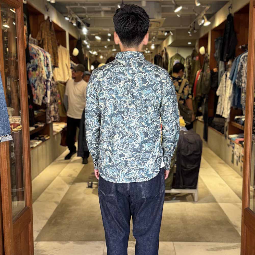 衣櫻 - シーチング素材 - 長袖レギュラーシャツ - 松鷹 - SA1724