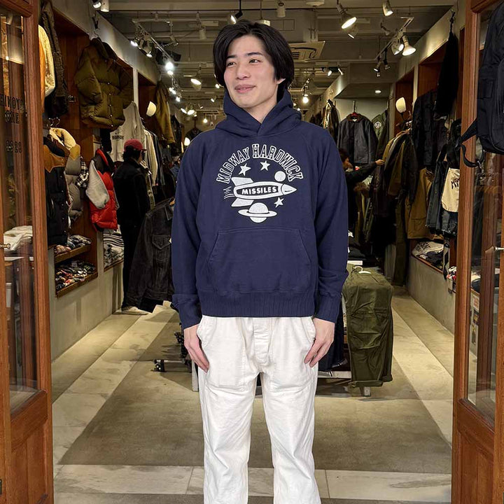 BARNS - AZUMA DROP NEEDLE RIBBED PRINT HOODIE - MIDWAY HARDWICK - BR-25439