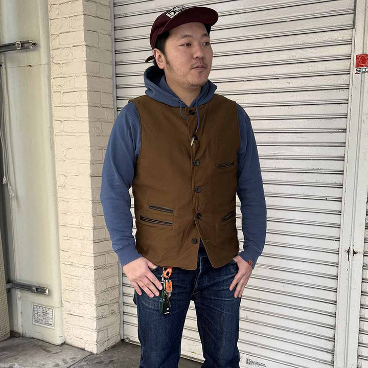 SUGAR CANE - FICTION ROMANCE - 9.5oz. MOLESKIN VEST - SC15832