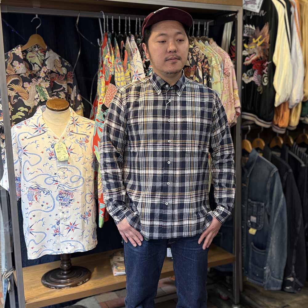 SUGAR CANE - INDIA MADRAS CHECK BUTTON DOWN SHIRT - SC29513