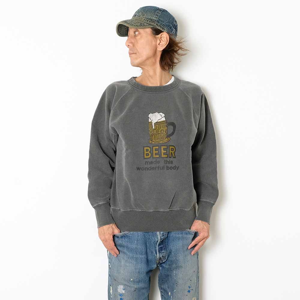 DUBBLE WORKS - RAGLAN CREW SWEAT - BEER - 83003BEE-25
