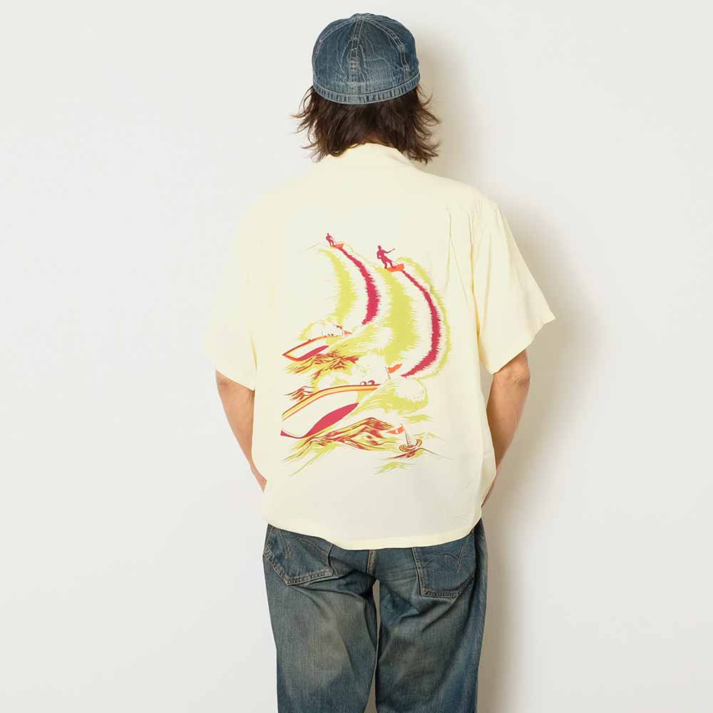 SUN SURF - S/S RAYON HAWAIIAN SHIRT - WATER SKIING - SS39630