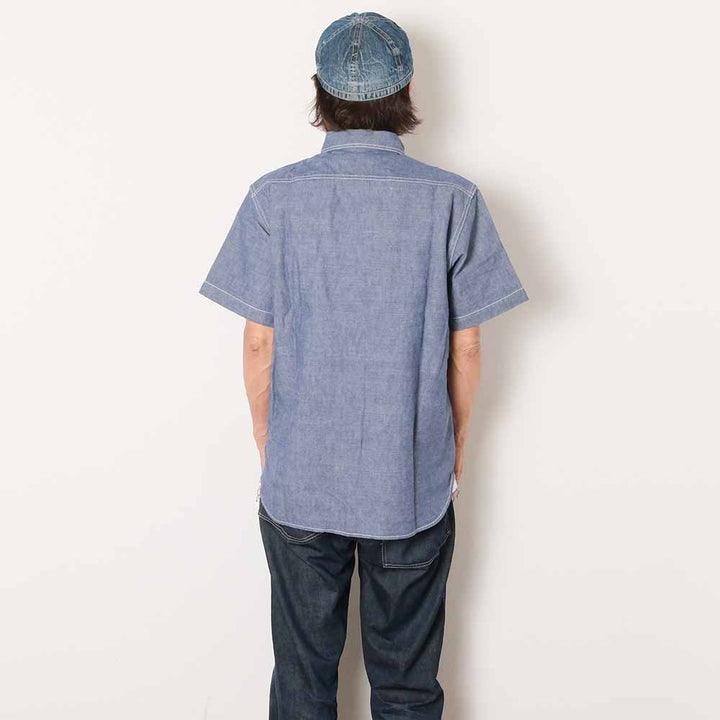 STUDIO D’ARTISAN & SA. - CHAMBRAY S/S WORK SHIRT - 5333A-S