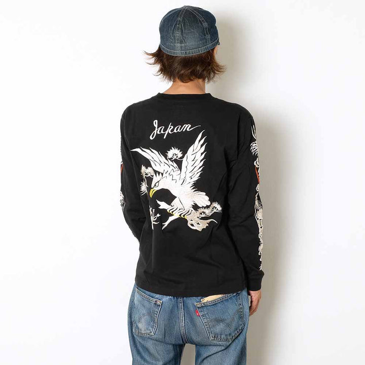TAILOR TOYO - L/S SUKA T-SHIRT - EMBROIDERED - EAGLE - TT69647