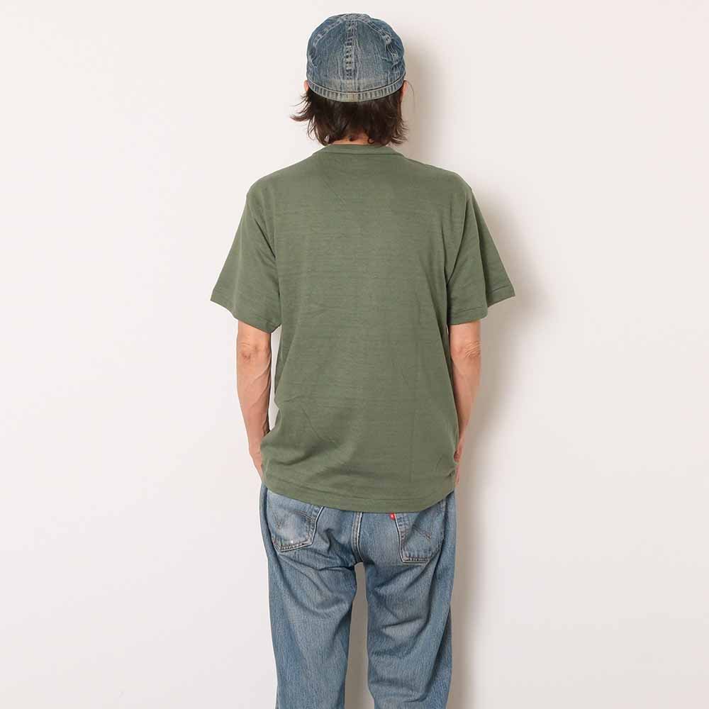 WAREHOUSE - Lot 4601 - S/S T-SHIRT - GREEN TURTLE - 4601GR-26