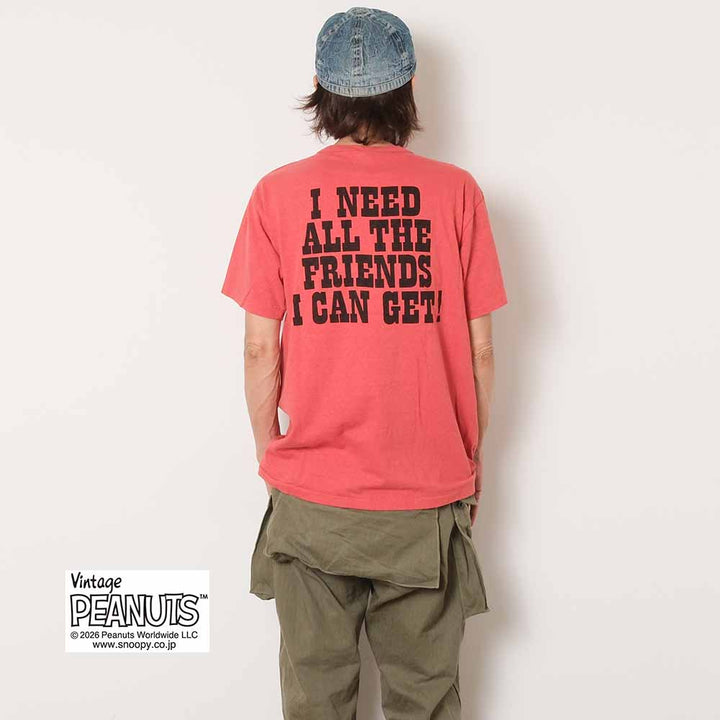 WAREHOUSE - S/S T-SHIRT - I NEED ALL THE FRIENDS (CHARLIE BROWN) - YP126S-2