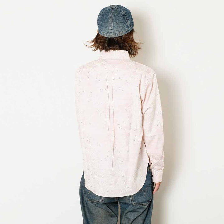 衣櫻 - サザンクロス素材 長袖レギュラーシャツ - 裏霞舞桜 - SA1743