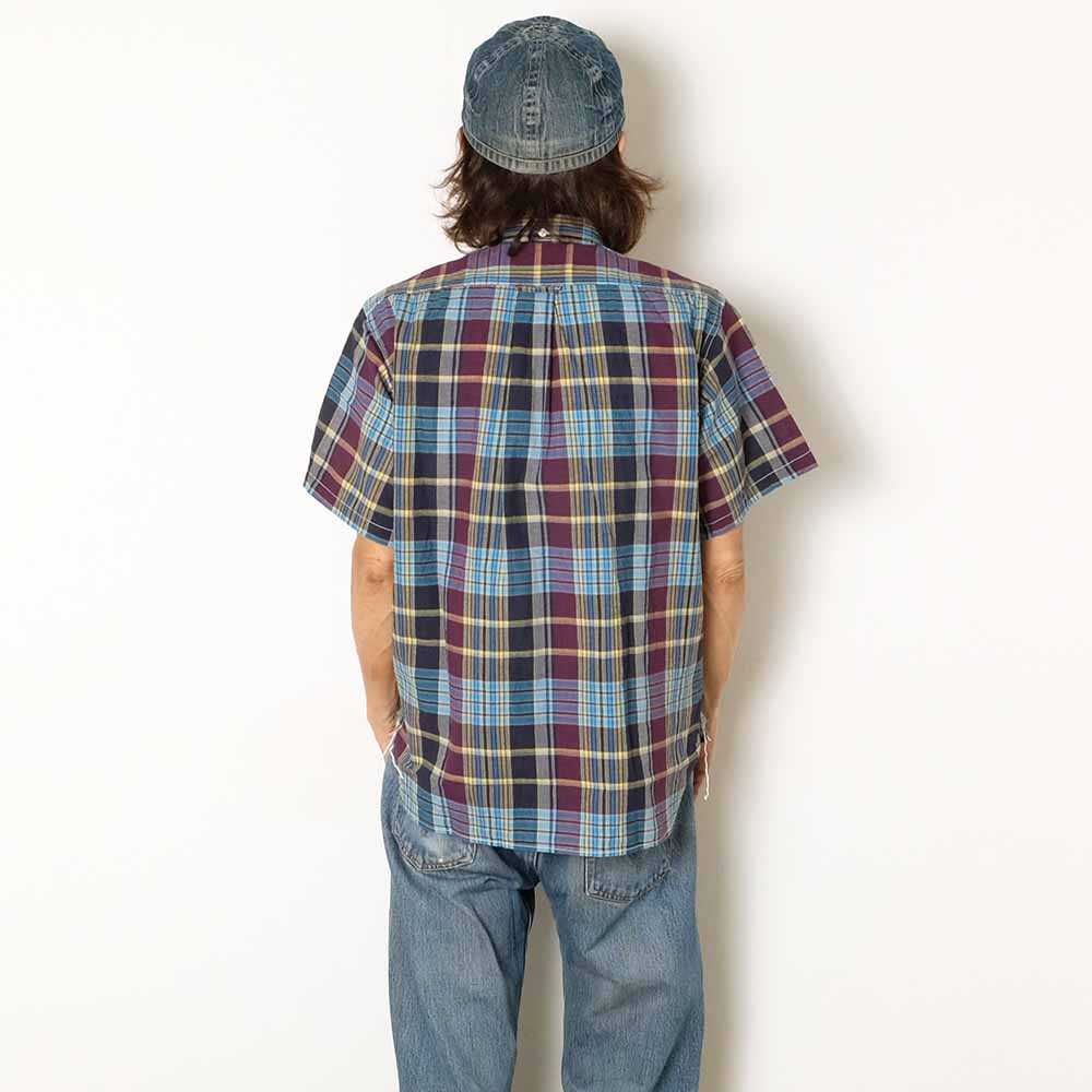 SUGAR CANE - MADRAS CHECK BUTTON DOWN SHIRT - SC39738