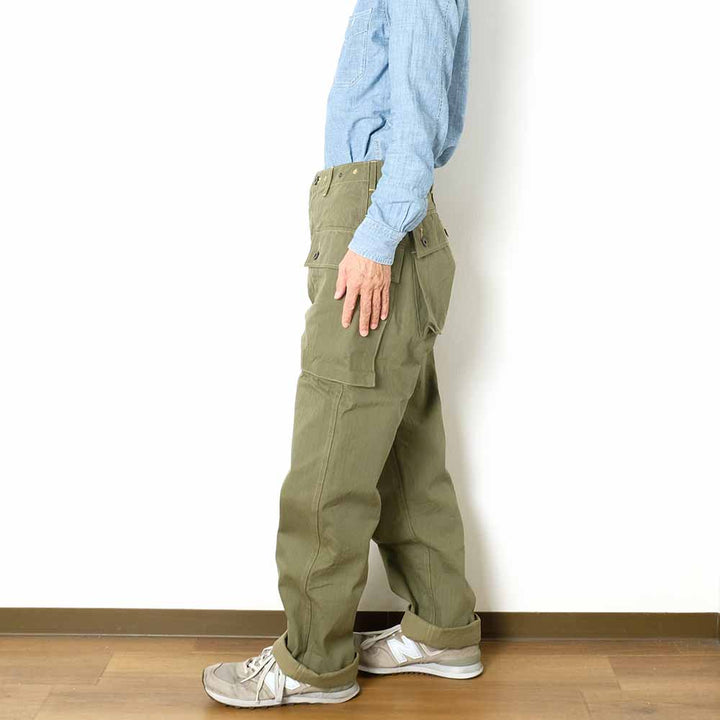 BUZZ RICKSON'S - U.S. MARINE CORPS M-1944 - HERRINGBONE PANTS - SHORT LENGTH - BR42501