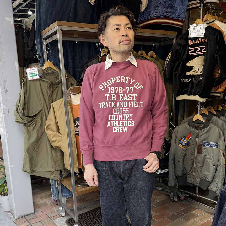 BARNS - Vintage Like Print Sweatshirt - ATHLETICS CREW - BR-25455