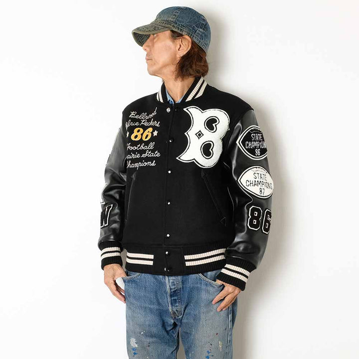 WHITESVILLE - 30oz. WOOL MELTON AWARD JACKET - BLUE PECKERS - WV15783