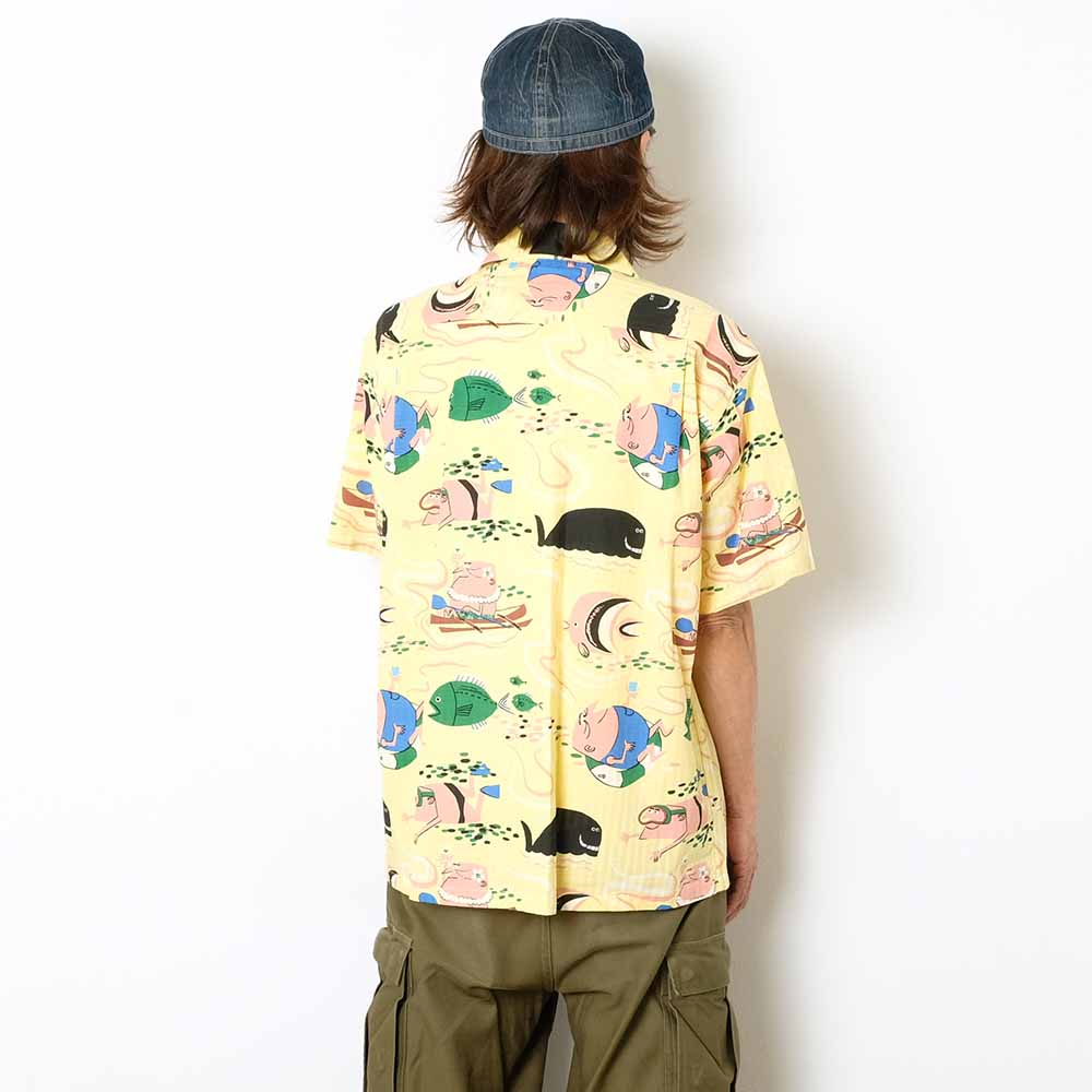 SUN SURF - DOBBY COTTON OPEN SHIRT - OCEAN ACTIVITIES - by 柳原良平 with MOOKIE SS39538