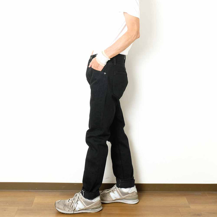 Pure Blue Japan - 14oz. Double Black Denim - Relaxed Tapered - XX-019-BK