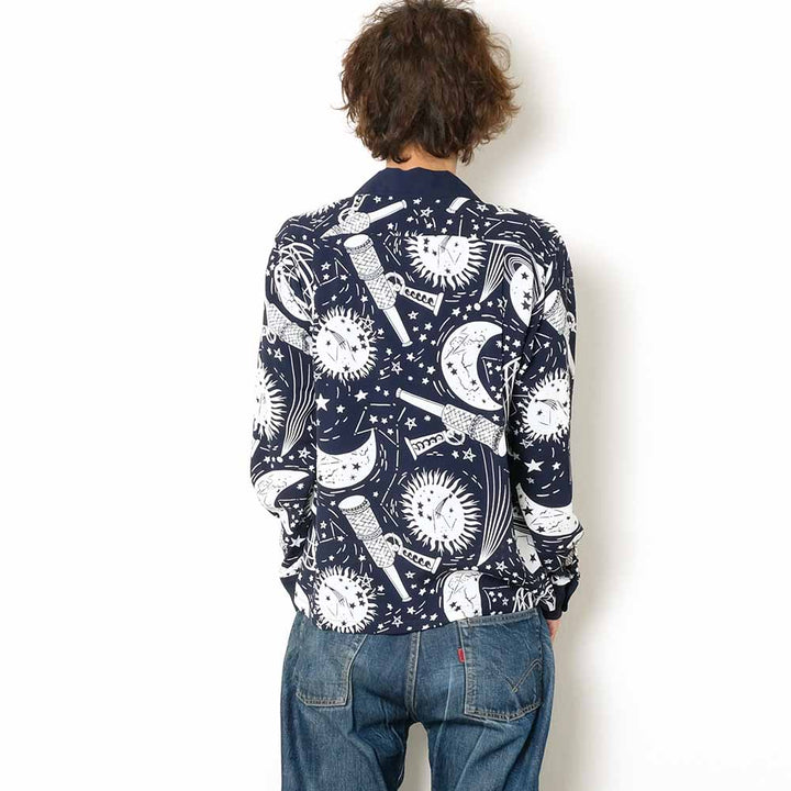 SUN SUR - HINOYA EXCLUSIVE - L/S RAYON HAWAIIAN SHIRT - COSMO GRAPHIC - SS29051HY