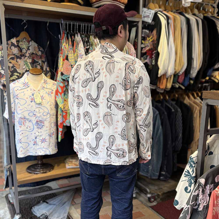STAR OF HOLLYWOOD × VINCE RAY - HIGH DENSITY RAYON OPEN SHIRT - KING COBRA - SH29487