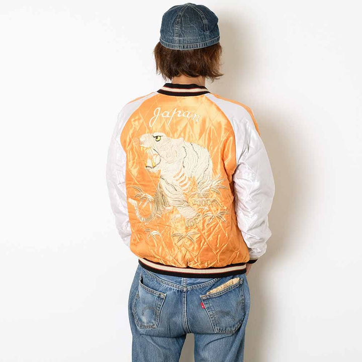 TAILOR TOYO - Acetate Quilted Souvenir Jacket - WHITE TIGER × LANDSCAPE - TT15791-159