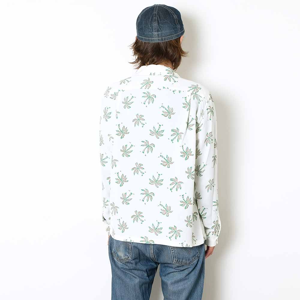 SUN SURF - STORE LIMITED - L/S RAYON HAWAIIAN SHIRT - SCATTERED PALMTREE - SS39427LS