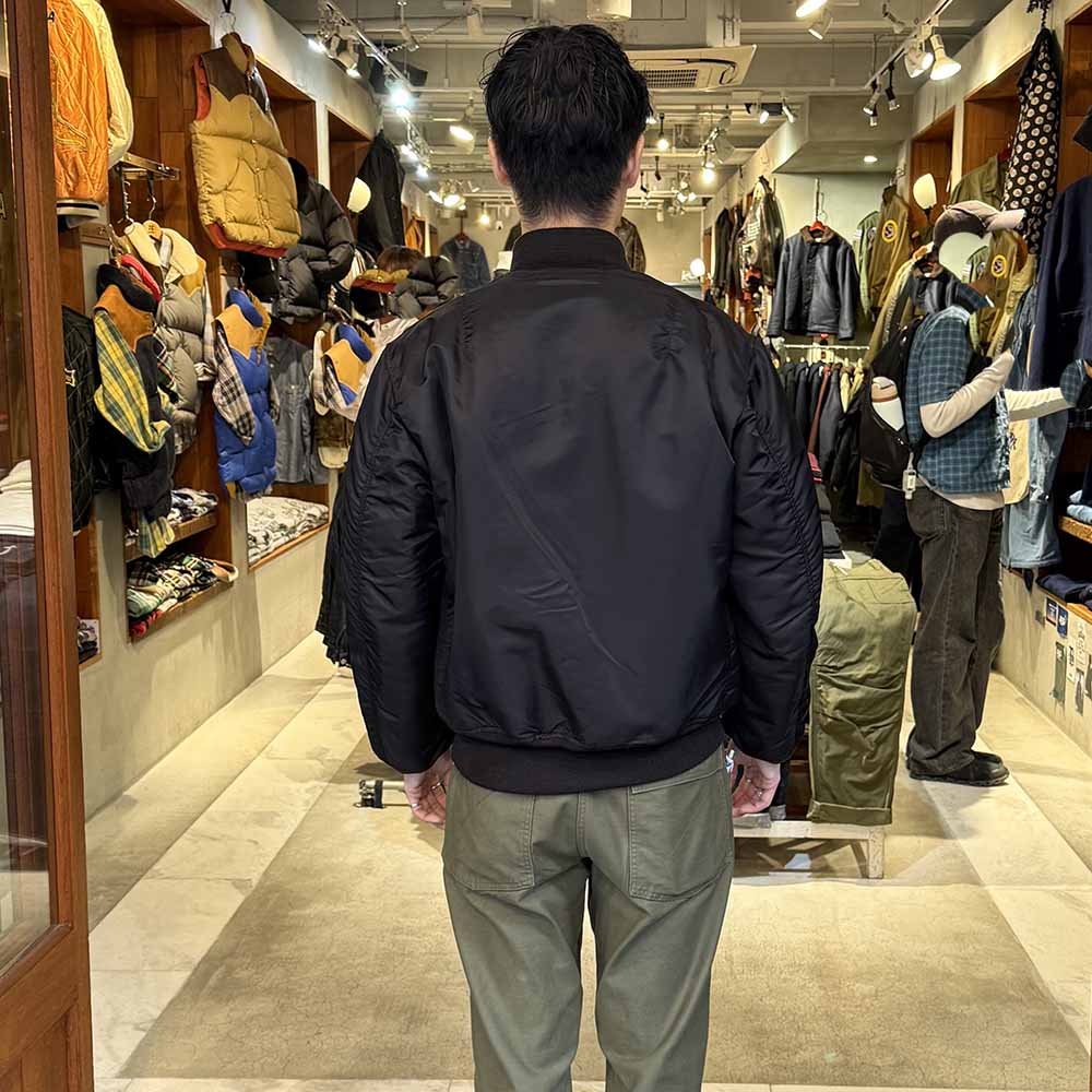 BUZZ RICKSON'S - WILLIAM GIBSON COLLECTION Type BLACK MA-1 LONG MODEL - ALBERT TURNER & CO., INC. MODEL - BR15772