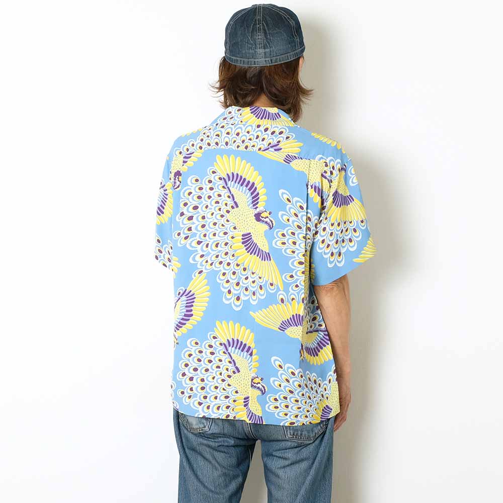 SUN SURF - RAYON HAWAIIAN SHIRT - PEACOCK - SS39428